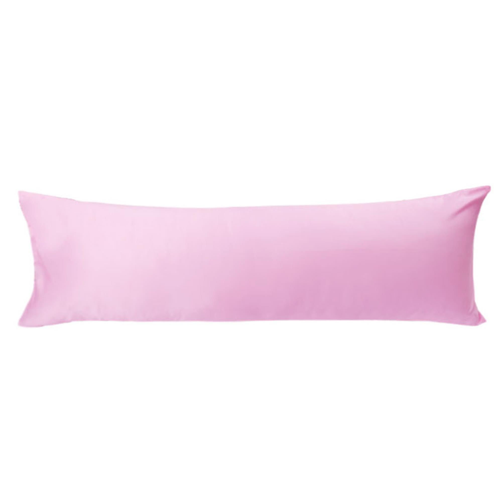 Unique Bargains Luxury Silky Satin Body Pillow Case Light Pink 20" x 54"