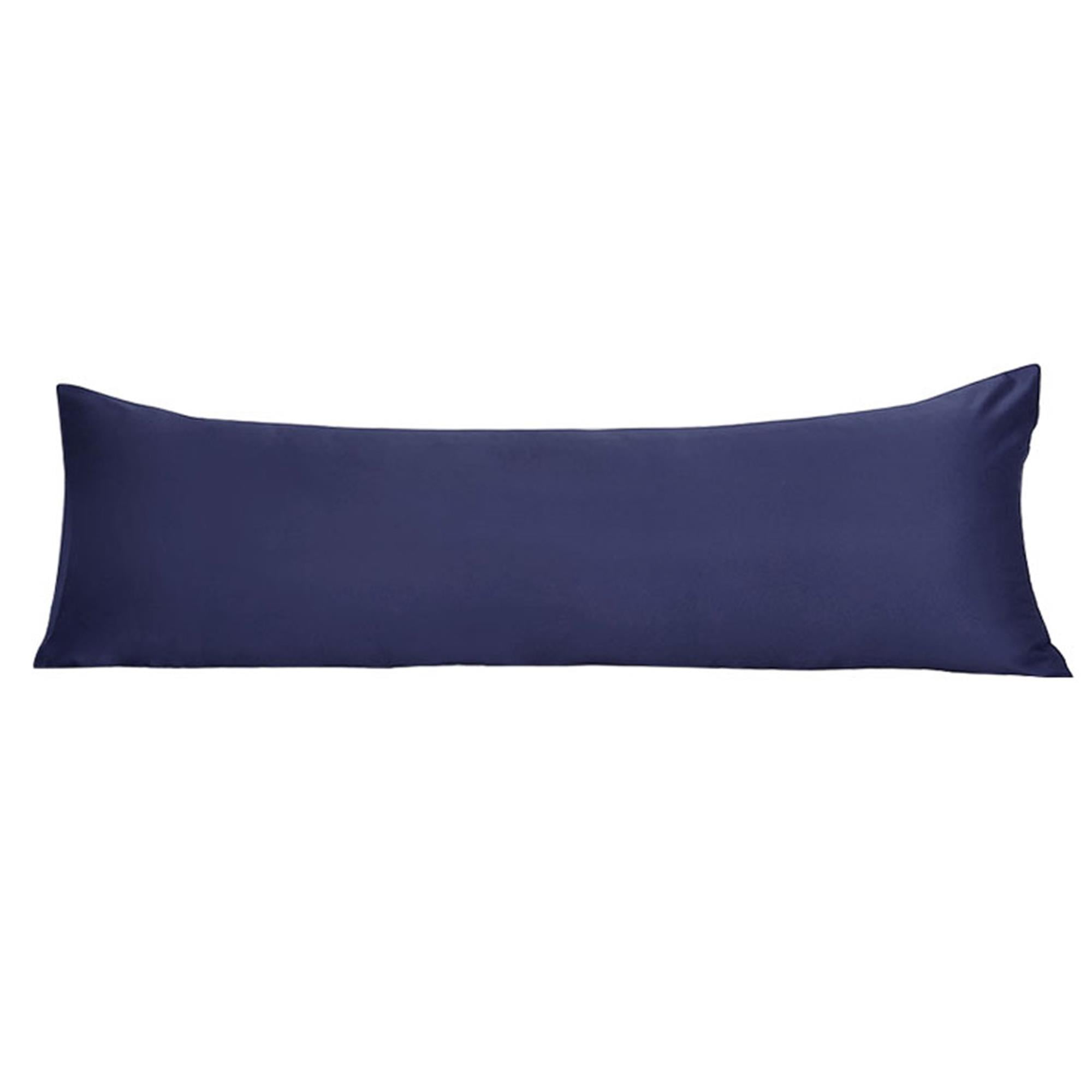 Unique Bargains Luxury Silky Satin Body Pillow Case Navy 20" x 48"