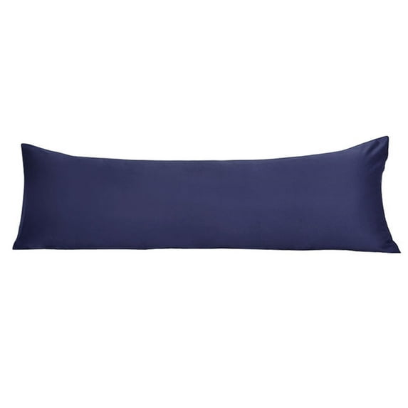 Unique Bargains Luxury Silky Satin Body Pillow Case Navy 20" x 48"