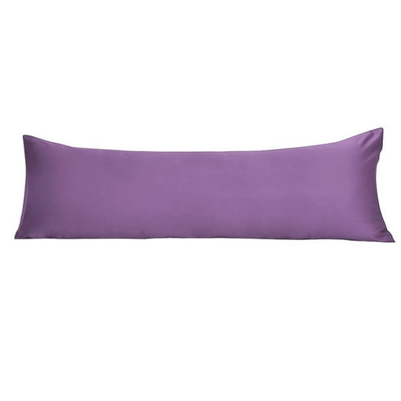 Unique Bargains Luxury Silky Satin Body Pillow Case Purple 20" x 72"