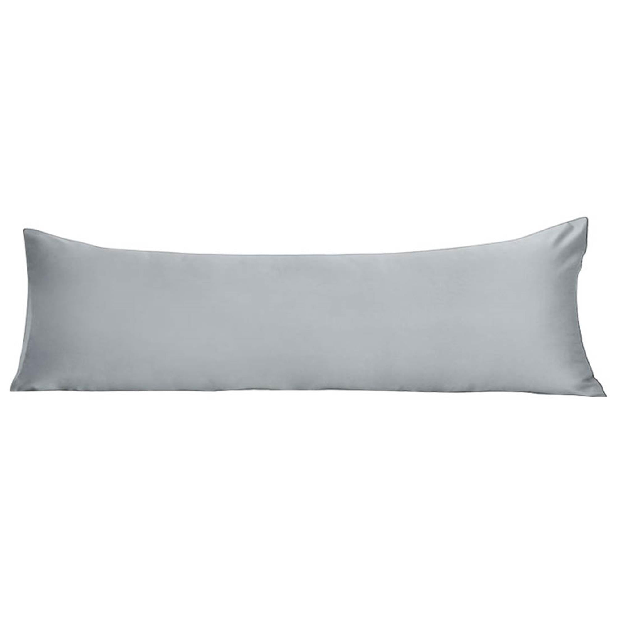Unique Bargains Luxury Silky Satin Body Pillow Case Silver 20" x 48"