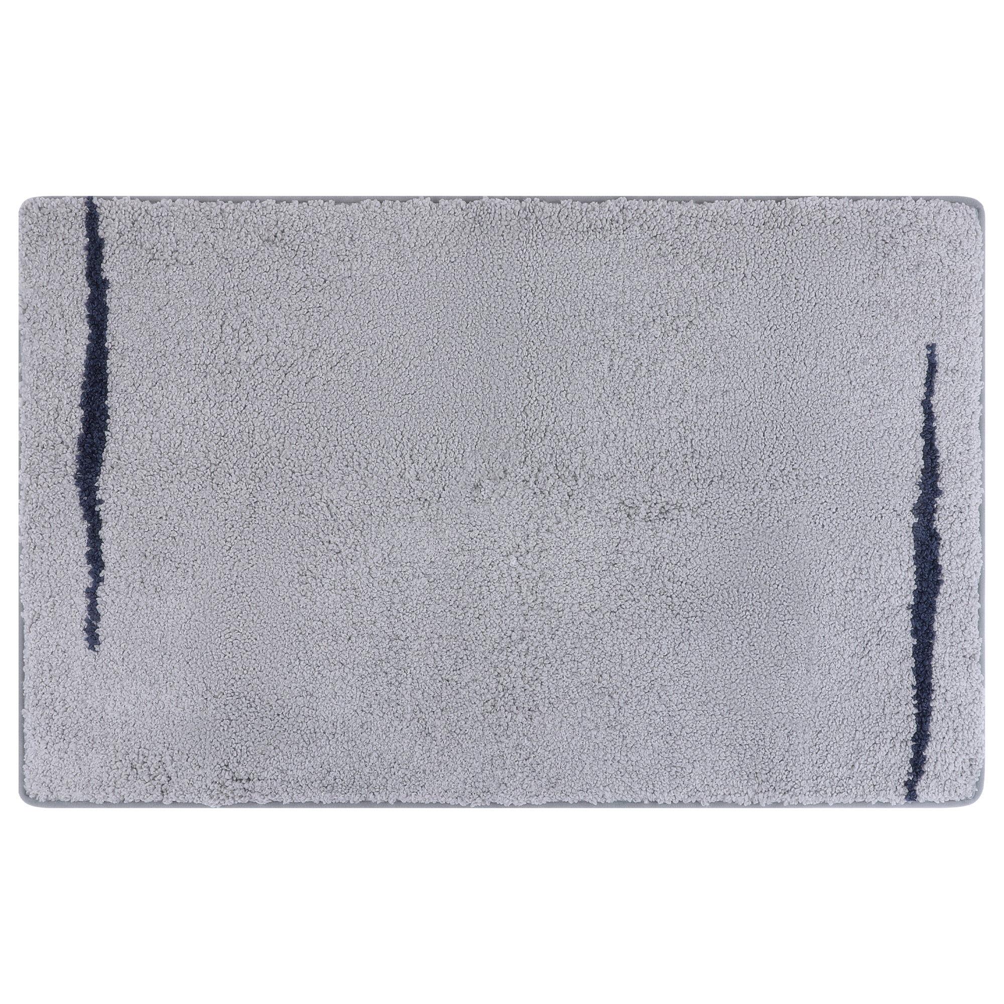 Unique Bargains Luxury Soft Shaggy Absorbent Microfiber Bath Mat Gray 24" x 16"