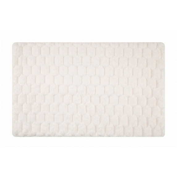 Unique Bargains Luxury Ultra Soft Absorbent Microfiber Bath Mat Non Slip Beige 24" x 16"