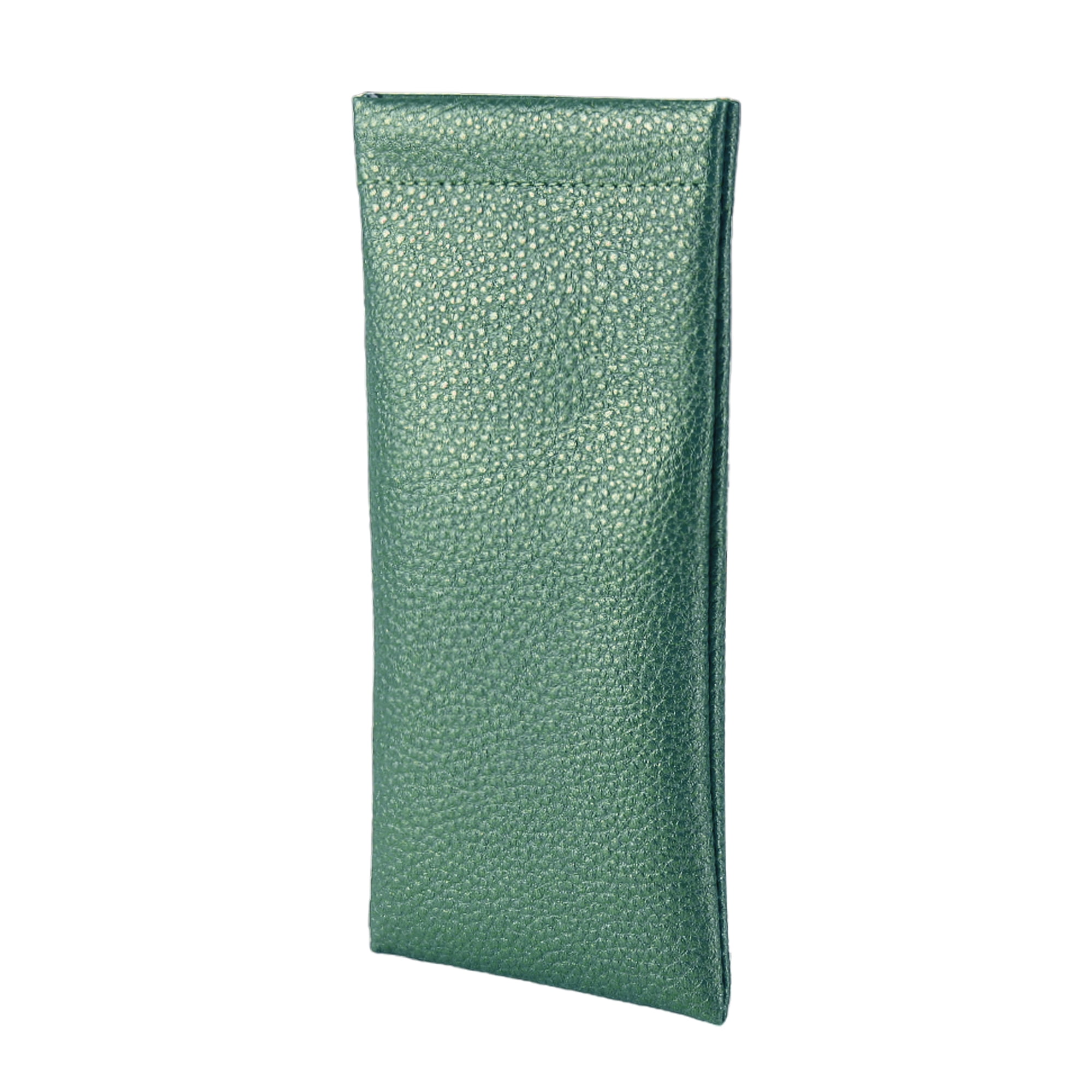 Unique Bargains Lychee Pattern Eyeglasses Bag Classic Simple Sunglass Case Green