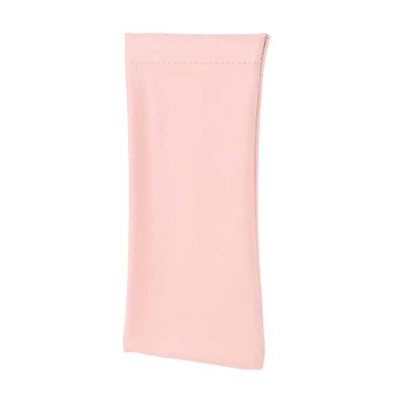 Unique Bargains Lychee Pattern Eyeglasses Bag Classic Simple Sunglass Case Pink