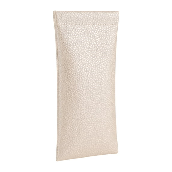 Unique Bargains Lychee Pattern Eyeglasses Bag Portable Eyeglasses Storage 7.09"x3.54" Champagne