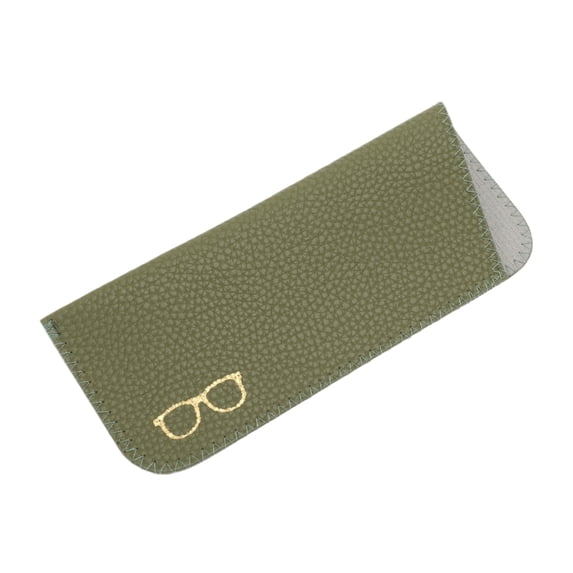 Unique Bargains Lychee Pattern Eyeglasses Case Portable Eyeglasses Storage Green