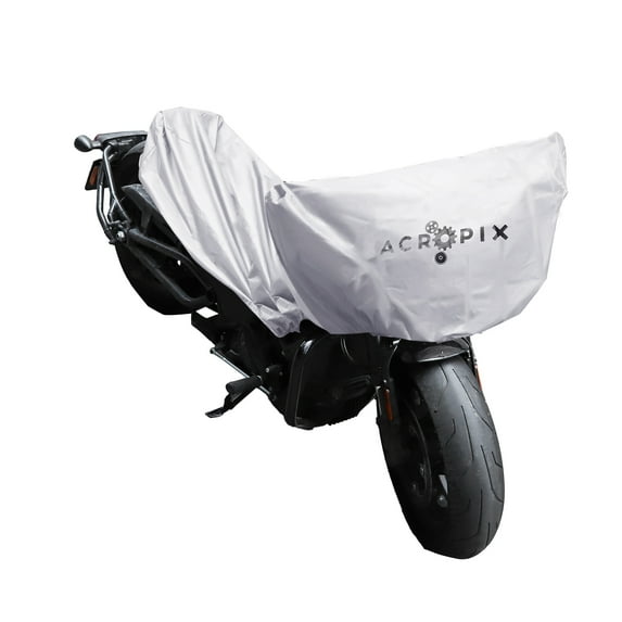 Unique Bargains M Size Universal Half Cover Motorcycle Cover Silver Tone - Pack of 1