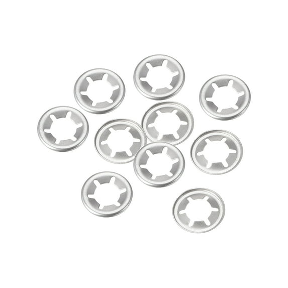Unique Bargains M10 Washer 9.1mm I.D. 19mm O.D. Speed Clip Stainless Steel 10pcs