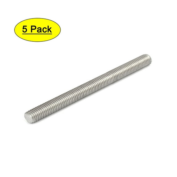 Unique Bargains M10 x 120mm 1.5mm Pitch 304 Stainless Steel Fully Threaded Rods Hardware 5Pcs