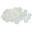 thumbnail image 1 of Unique Bargains M10 x 20mm x 2mm Nylon Flat Insulating Washers Gaskets Spacers White 100Pcs, 1 of 2