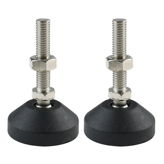 Unique Bargains M10 x 50 x 50mm Foot Adjustable Leveler Leg Anti-slip Floor Furniture Feet Support for Factory 2pcs