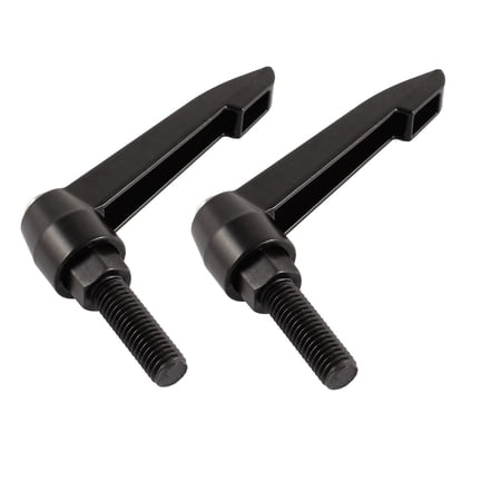 Unique Bargains M10x30mm Thread 80mm Long Lever Lathe Machinery Adjustable Clamping Handle 2pcs