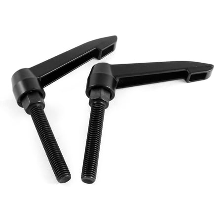 Unique Bargains M10x60mm Thread 80mm Long Lever Lathe Machinery Adjustable Clamping Handle 2pcs
