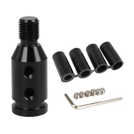 Unique Bargains M12 x 1.25 Car Black Gear Shift Knob Adapter for Non Threaded Shifter