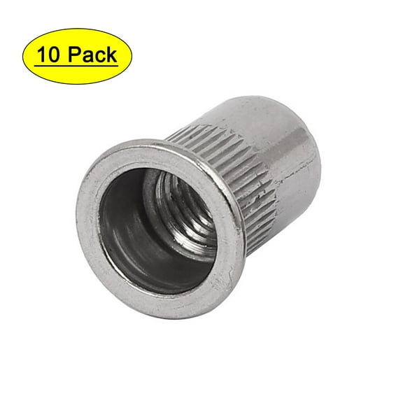 Unique Bargains M12 x 1.75mm 304 Stainless Steel Stripe Blind Rivet Nut Insert 10Pcs