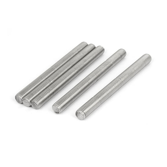 Unique Bargains M12 x 140mm Metric Right Hand Thread Fully Threaded Rod Stud Fastener 5Pcs