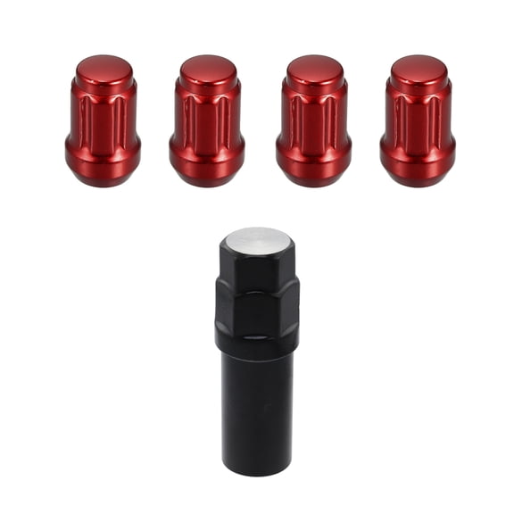 Unique Bargains M12x1.5 Car Wheel Lock Lug Nuts Set Anti Theft Lug Nut Screw Red