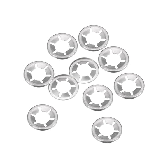 Unique Bargains M16 Washer 15.3mm I.D. 28mm O.D. Speed Clip Stainless Steel 10Pcs