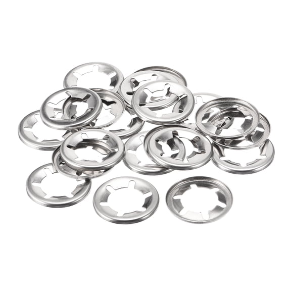 Unique Bargains M16 Washer 15.3mm I.D. 28mm O.D. Speed Clip Stainless Steel 20Pcs
