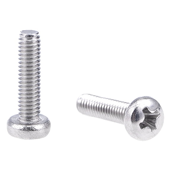 Unique Bargains M2.5x10mm Machine Screws Pan Phillips Head Screw Fasteners Bolts 100Pcs