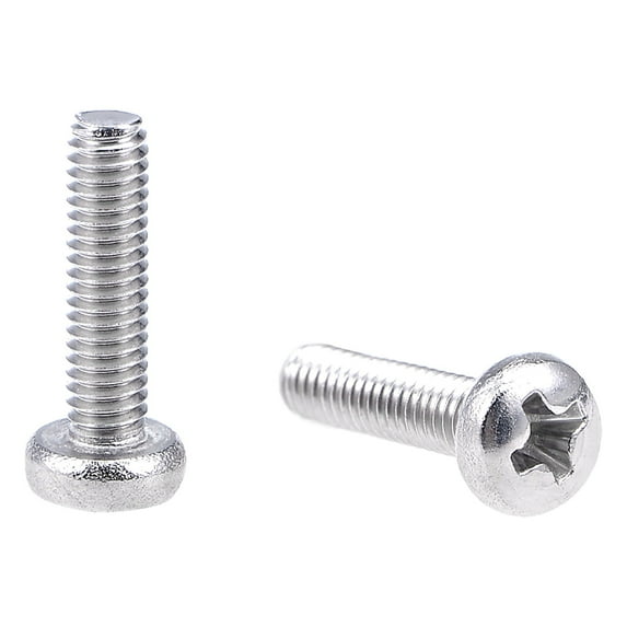 Unique Bargains M2.5x10mm Machine Screws Pan Phillips Head Screw Fasteners Bolts 100Pcs