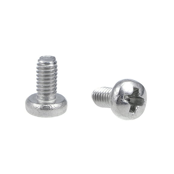 Unique Bargains M2.5x5mm Machine Screws Pan Phillips Head Screw Fasteners Bolts 30Pcs