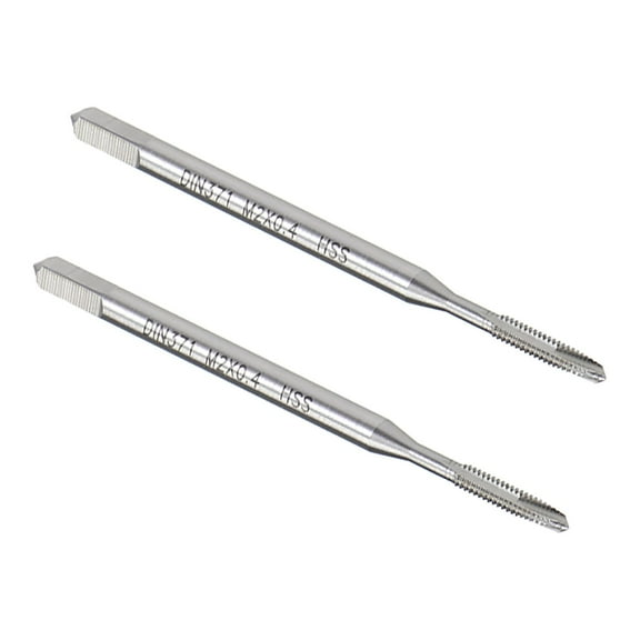 Unique Bargains M2 x 0.4 Spiral Point Threading Tap H2 Tolerance High Speed Steel Uncoated Round Shank 2pcs