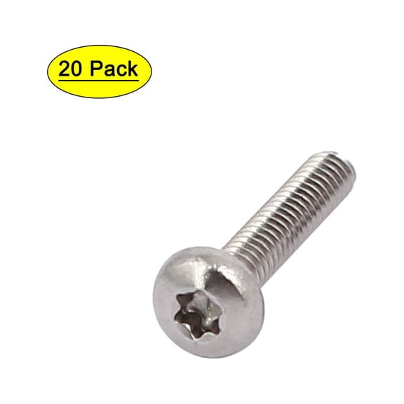 Unique Bargains M2 x 10mm 304 Stainless Steel Torx Pan Head Screws Bolts Fasteners 20pcs