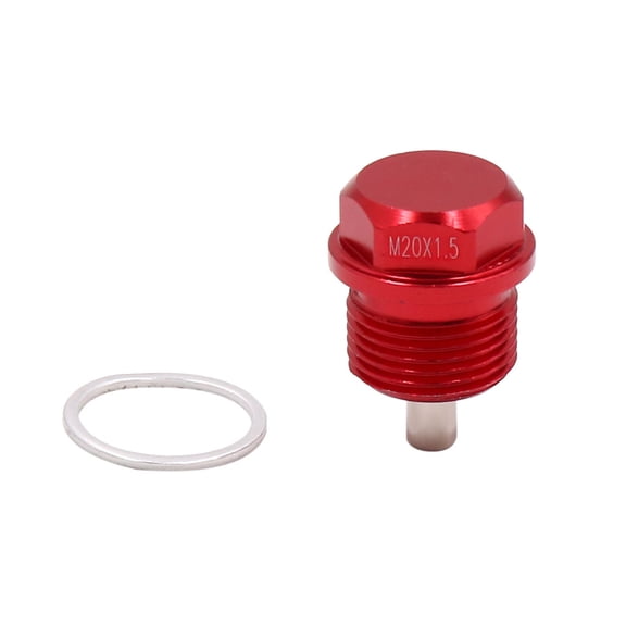 Unique Bargains M20 x 1.5mm Thread Red Magnetic Auto Car Oil Pan Drain Bolt Kit with Washer