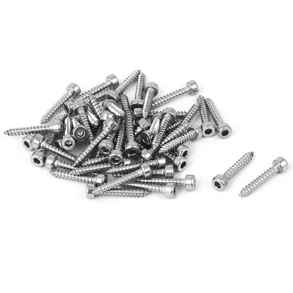 Unique Bargains M2X12mm Stainless Steel Hex Drive Head Cap Self Tapping Drilling Screws 50pcs