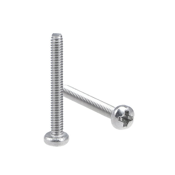Unique Bargains M2x16mm Machine Screws Pan Phillips Head Screw Fasteners Bolts 30Pcs