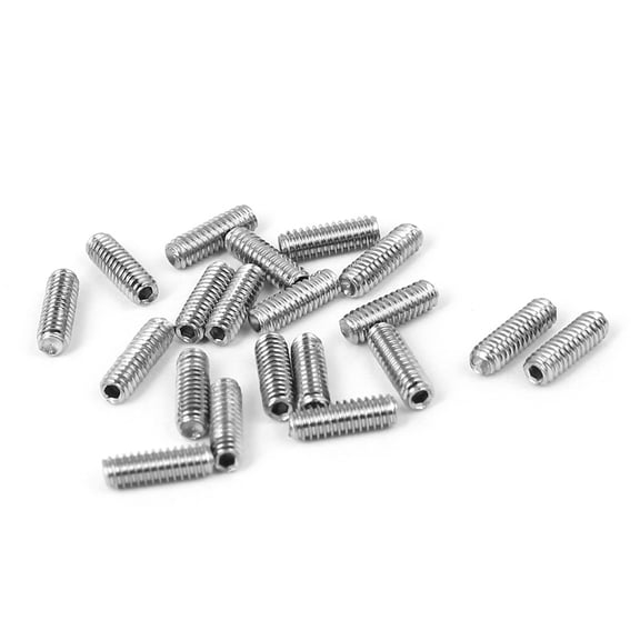 Unique Bargains M2x6mm Cup Point Hex Socket Grub Set Screws 20Pcs for Gear Stainless Steel