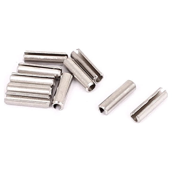 Unique Bargains M2x8mm 304 Stainless Steel Split Spring Roll Dowel Pins Fasteners 10Pcs