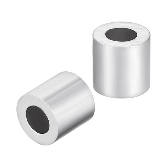 Unique Bargains M3 Aluminum Sleeve Crimp Tool 3mm Steel Wire Rope Button Stop 50 Pcs