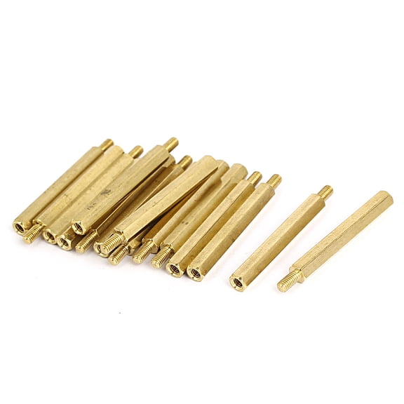 Unique Bargains M3 Hexagonal Spacer Male to Female Thread PCB Standoff Spacer 35mm+6mm 15Pcs
