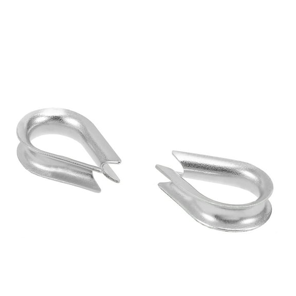 Unique Bargains M3 Stainless Steel 3/32"-1/8" Wire Rope Cable Thimbles Rigging 20 Pcs