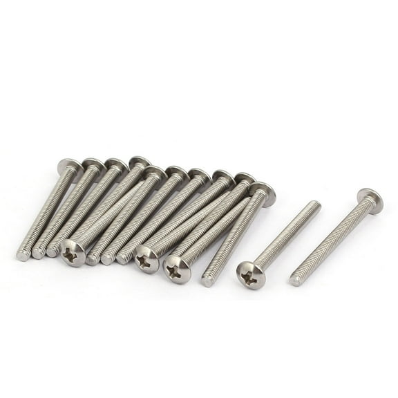 Unique Bargains M3 x 30mm 316 Stainless Steel Head Machine Screws 15Pcs