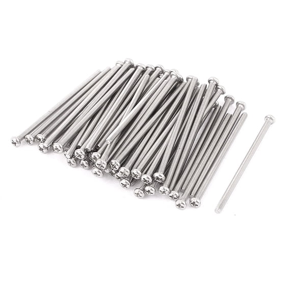 Unique Bargains M3 x 60mm 304 Stainless Steel Crosshead Pan Head Screws Bolt 60pcs