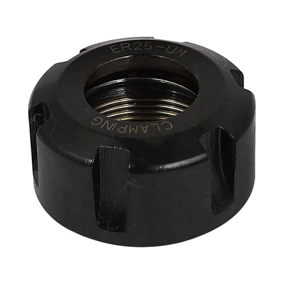 Unique Bargains M32 x 1.5mm ER25UM Clamping Nut Black for CNC Milling Collet Chuck Holder Lathe