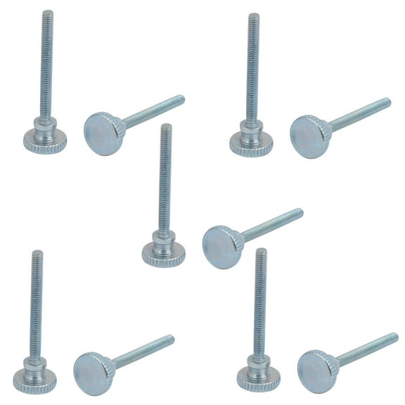 Unique Bargains M3x30mm Carbon Steel Flat Knurled Head Fully Threaded Thumb Screw Bolt 10Pcs