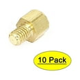 thumbnail image 1 of Unique Bargains M3x4mm+4mm Male to Female Thread 0.5mm Pitch Brass Hex Standoff Spacer 10Pcs, 1 of 4