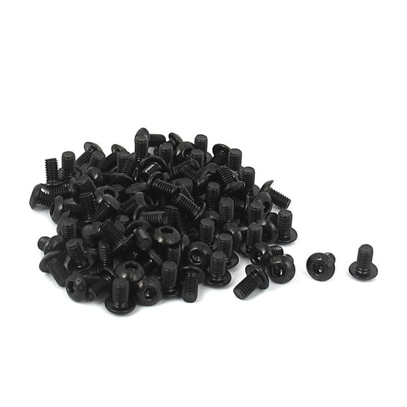 Unique Bargains M3x5mm Thread 10.9 Alloy Steel Button Head Hex Socket Cap Screw Bolt 100pcs