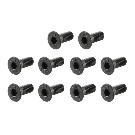 Unique Bargains M3x8mm 10.9 Carbon Steel Countersunk Head Hex Socket Screw Black 50Pcs