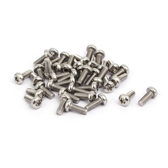 Unique Bargains M3x8mm 304 Stainless Steel Button Head Torx Screws Bolts T10 Drive 40pcs