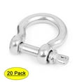 thumbnail image 1 of Unique Bargains M4 Stainless Steel D Ring Bow Shackle U Lock Wire Rope Fastener 20 Pcs, 1 of 4
