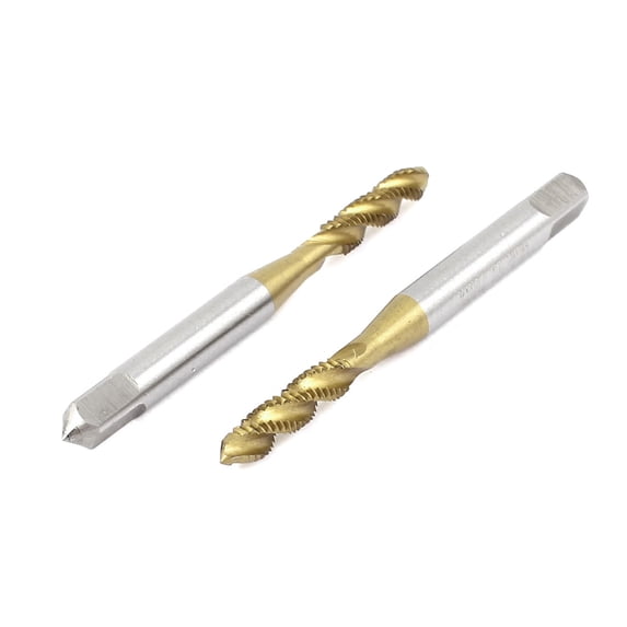 Unique Bargains M4 x 0.7mm Spiral Screw Threaded HSS Machine Metric Plug Tap 2Pcs