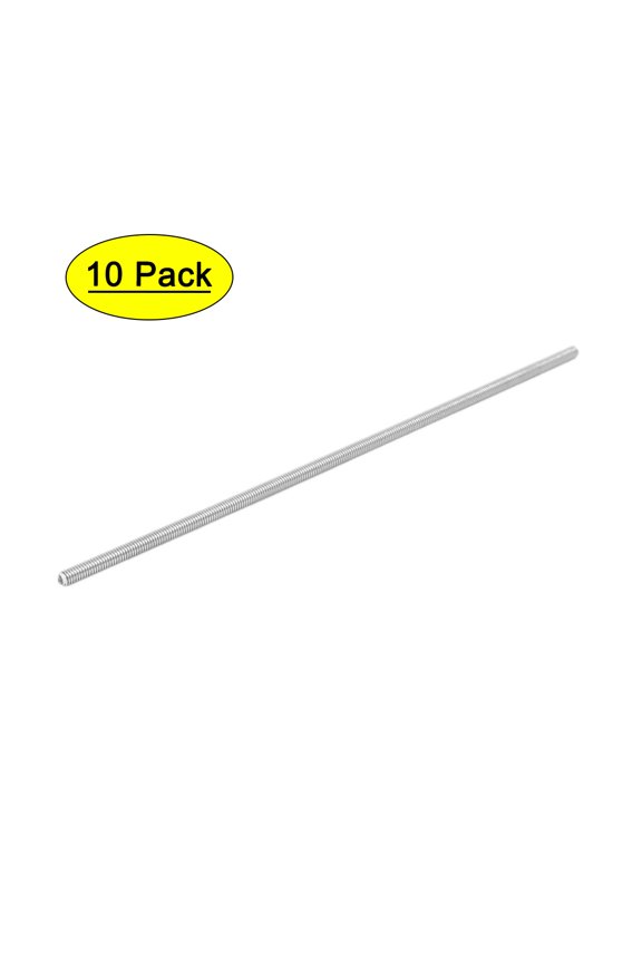 M4 x 170mm 304 Stainless Steel Fully Threaded Rod Bar Studs Fastener 10Pcs
