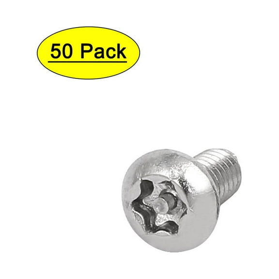 Unique Bargains M4 x 8mm 304 Stainless Steel Torx Security Pan Head Machine Screws (50-pack)