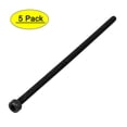 thumbnail image 1 of Unique Bargains M4X100mm Fully Thread Hex Socket Head Knurled Cap Screw Bolt Black 5Pcs Alloy Steel, 1 of 5